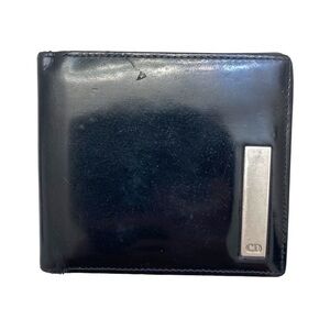 Christian Dior black leather mens wallet